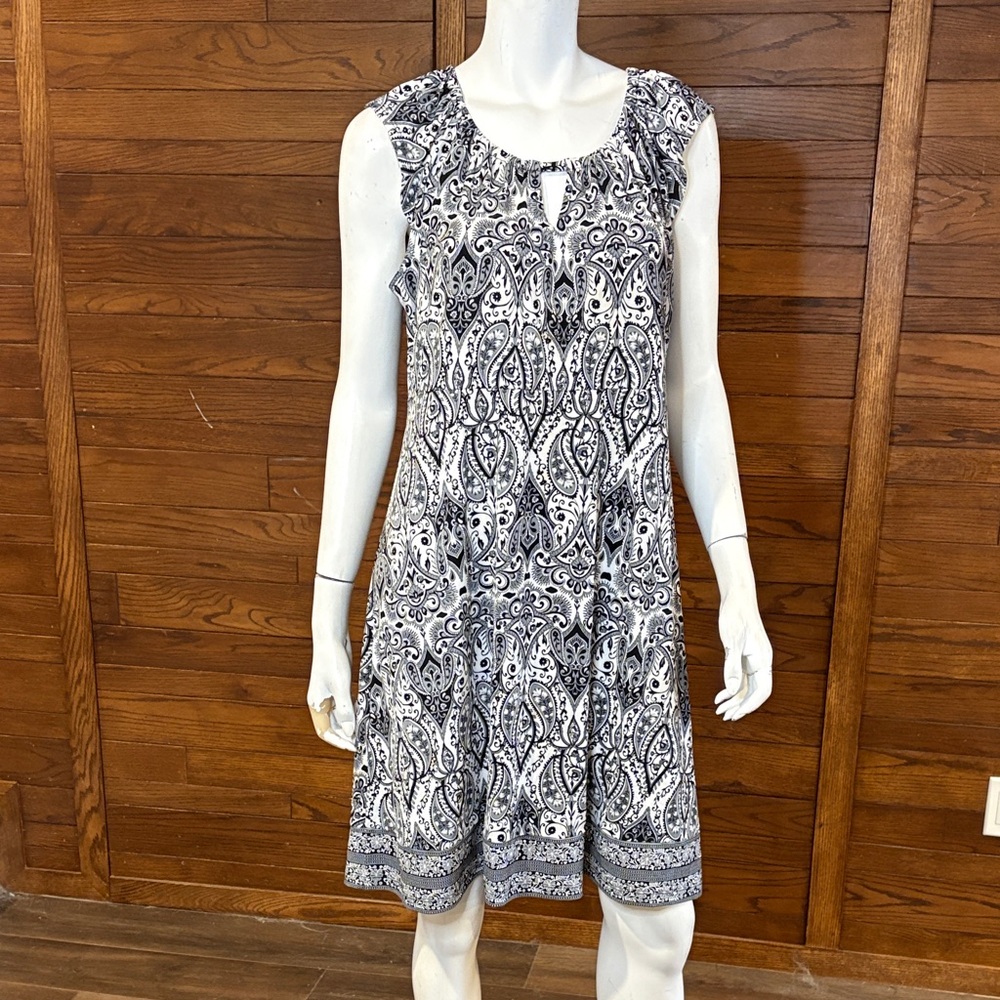 Apt. 9 Monochrome Paisley Midi Dress